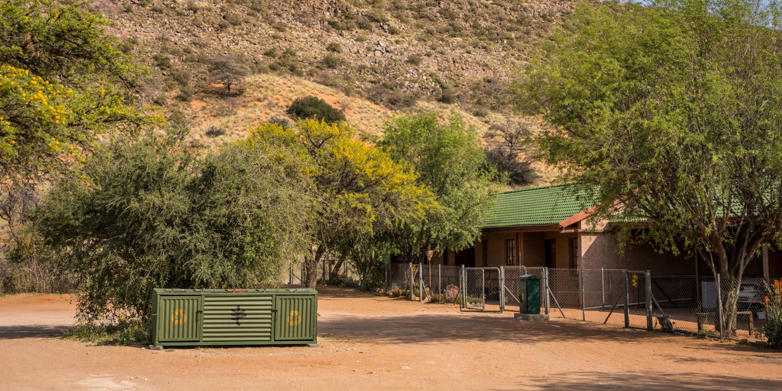 Waste disposal unit at the Tswalu staff village