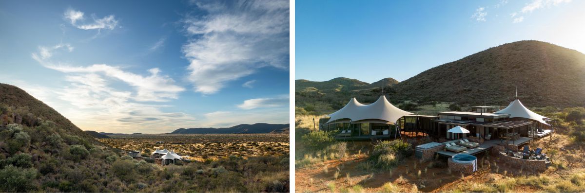 Nestled in the mountains, Loapi Tented Camp